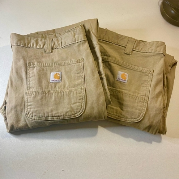 Carhartt Other - 2 Pairs Mens Carhartt Cargo Pants, 38X32, Straight Fit. Like New!